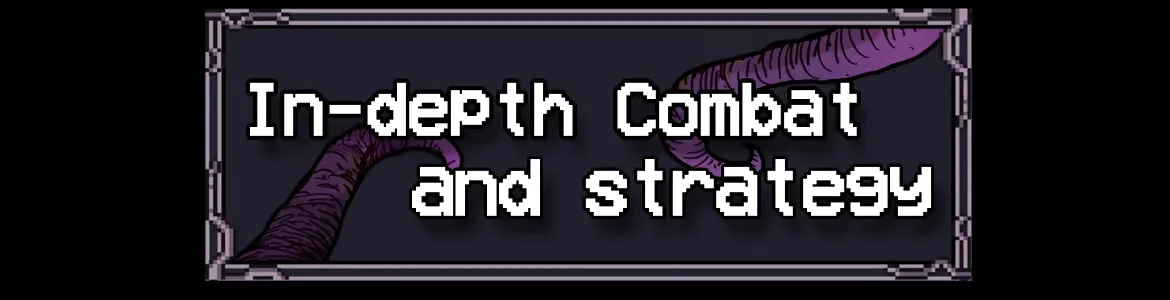 Official promotional banner reading In-depth Combat and strategy, matching the turn-based combat system reviewers consistently praise