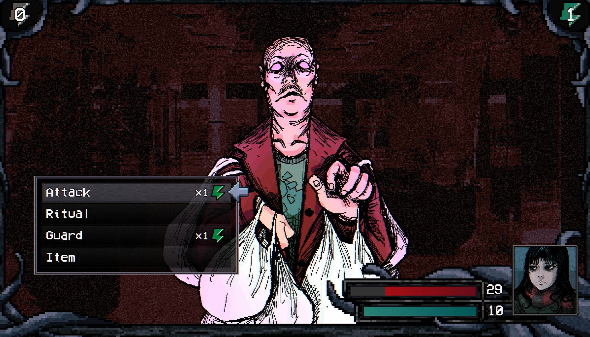 A battle against a Cornstalker in Welcome to Elderfield